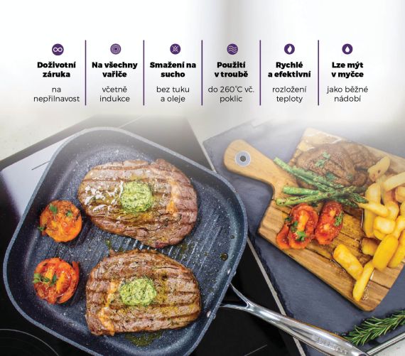 Z čeho a jak je vyrobena nepřilnavá vrstva Neverstick nádobí značek Eaziglide a Scoville?