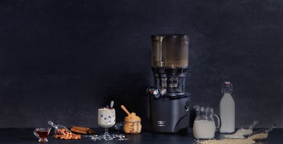 Multifunkční odšťavňovač Kuvings pro výrobu šťáv i dalších pochoutek Pochoutky i rostlinná mléka z odšťavňovače Kuvings