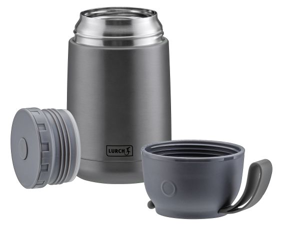 Nerezová termoska Lurch pro nápoje i polévky Termosky Lurch s praktickým šálkem s ouškem na zavěšení