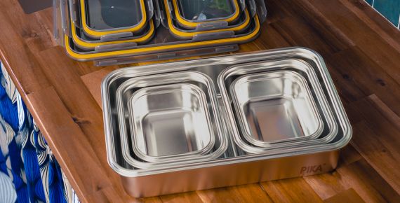 Stohovatelná sada potravinových boxů Stohovatelné boxy na potraviny