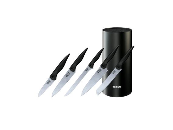 Kolekce nožů Samura MOJO s asymetrickým tvarem rukojeti Kolekce nožů Samura MOJO s asymetrickým tvarem rukojeti